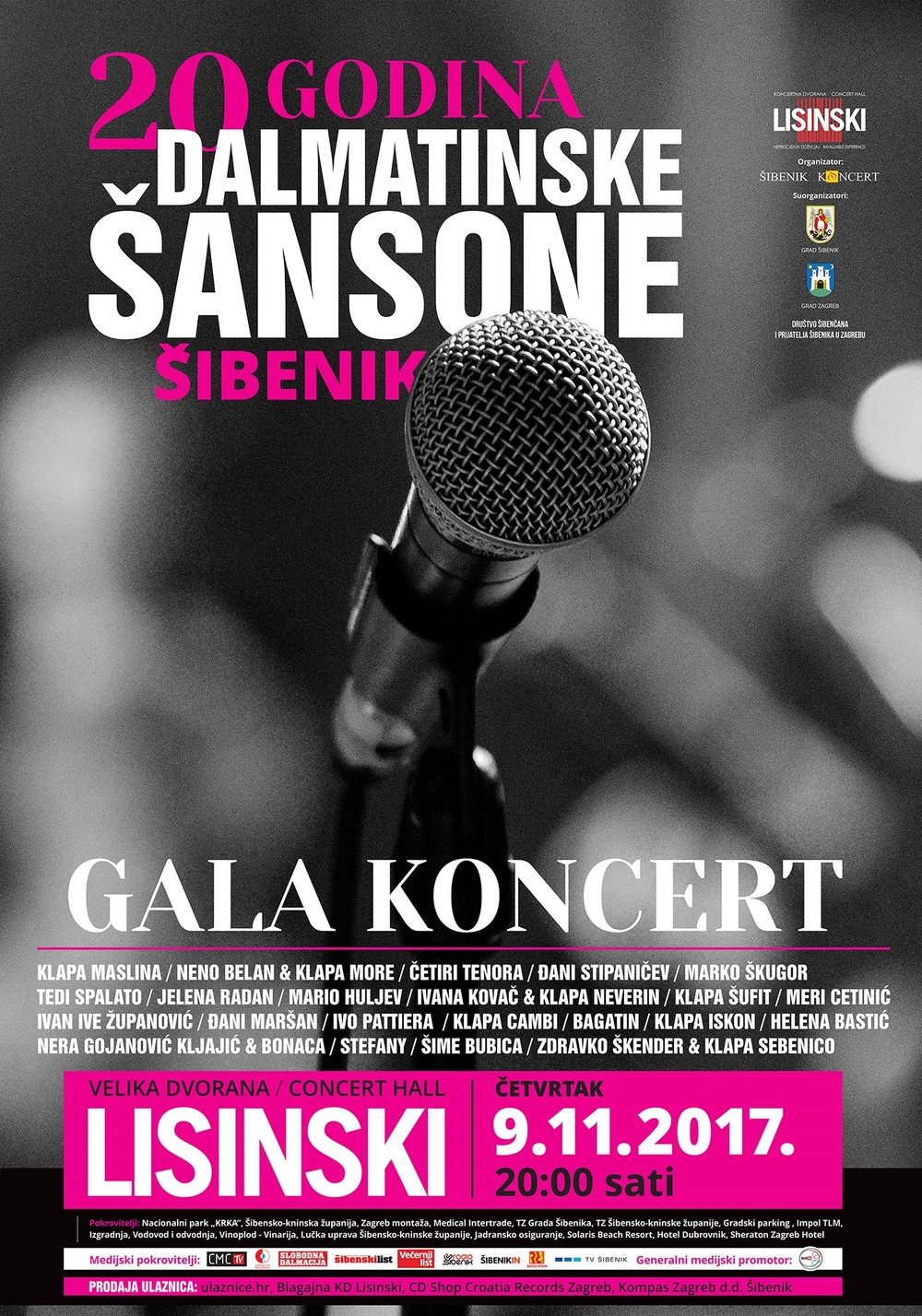 Gala Koncert 20 Godina Dalmatinske Sansone Sibenik Događanja